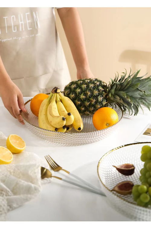 現(xiàn)代簡約水晶玻璃果盤 創(chuàng)意與實用的完美融合